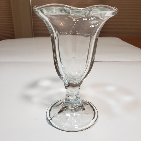 Vtg Anchor Hocking Clear Glass Footed Sundae Glass Fountainware Tulip (Set of 4) - Picture 9 of 11